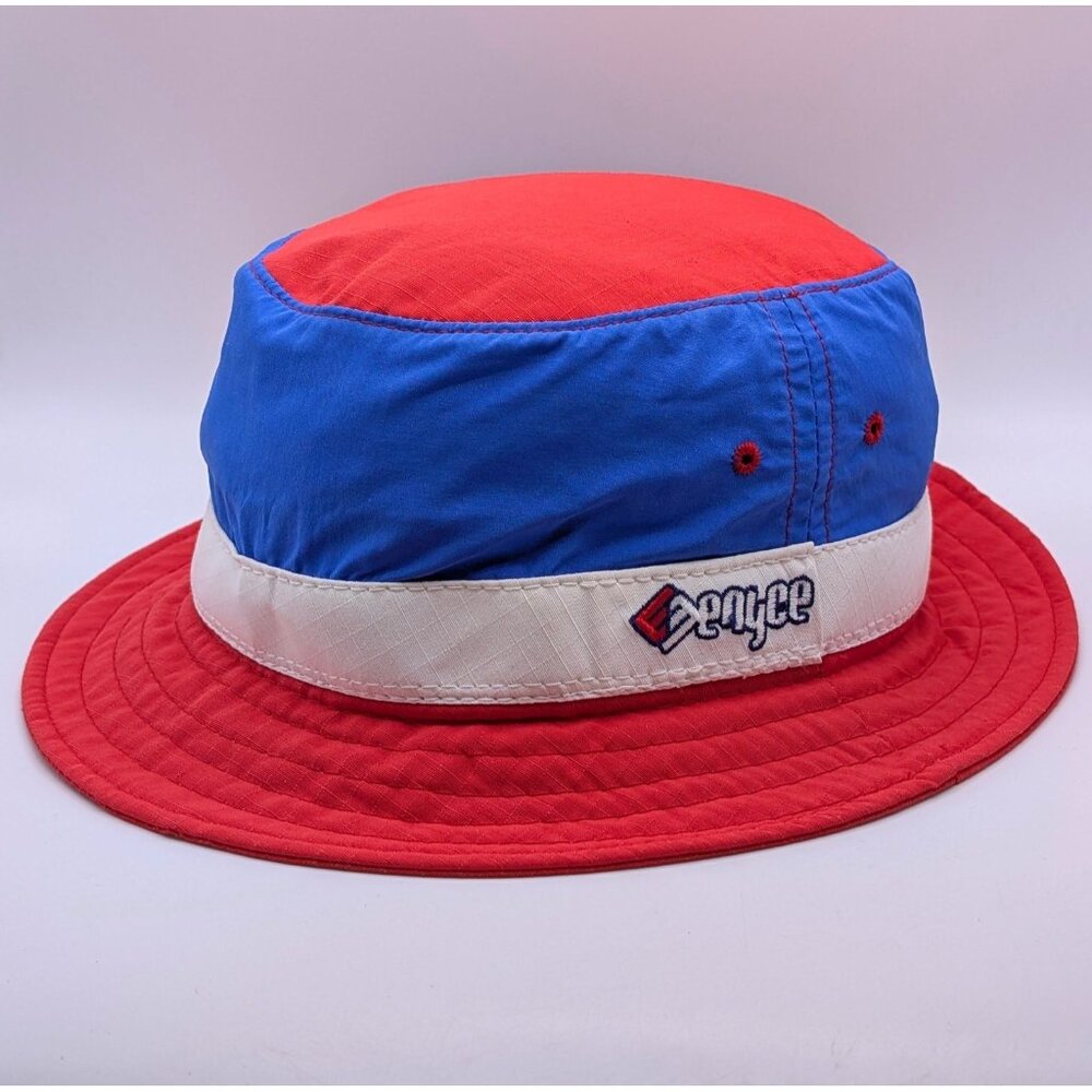 ENYCE Vintage Bucket Hat Cap 90s Y2K Hip Hop Rap Red White Blue Size S/M Street